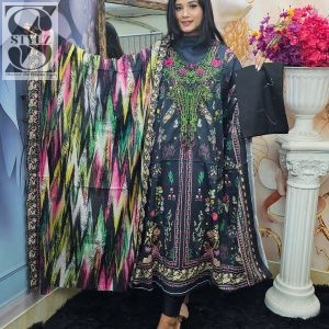 Stylz - Unstitched Three Piece Code# COT 1282