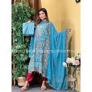 Stylz - Unstitched Three Piece Code# M B 9001