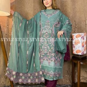 Stylz - Unstitched Three Piece Code# SAN 1052