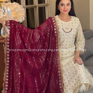 Stylz - Unstitched Three Piece Code# TAJ 7173