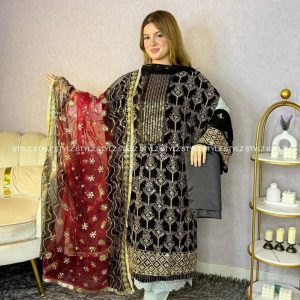 Stylz - Unstitched Three Piece Code# TAJ 7208