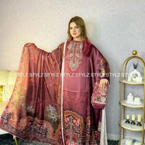 Stylz - Unstitched Three Piece Code# TAJ 7244