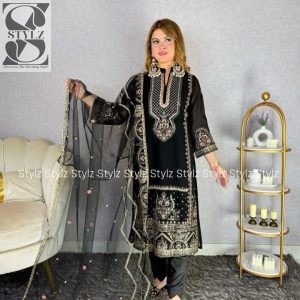Stylz - Unstitched Three Piece Code# TAJ 7246