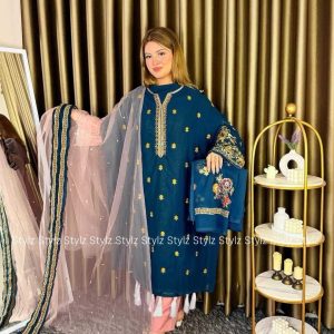 Stylz - Unstitched Three Piece Code# TAJ 7247