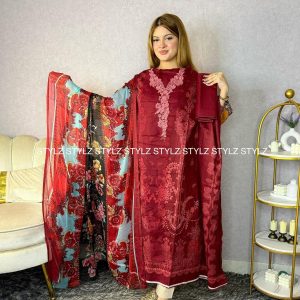 Stylz - Unstitched Three Piece Code# TAJ 9067